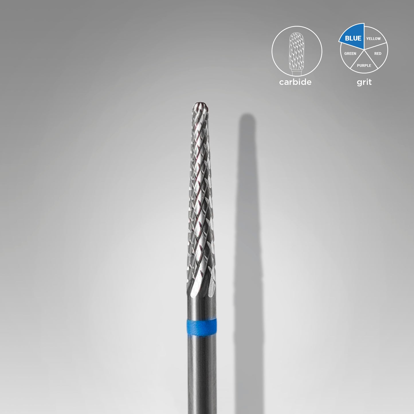 Punta Carbide Cono BLU diametro 2,3mm- lunghezza 14mm 2
