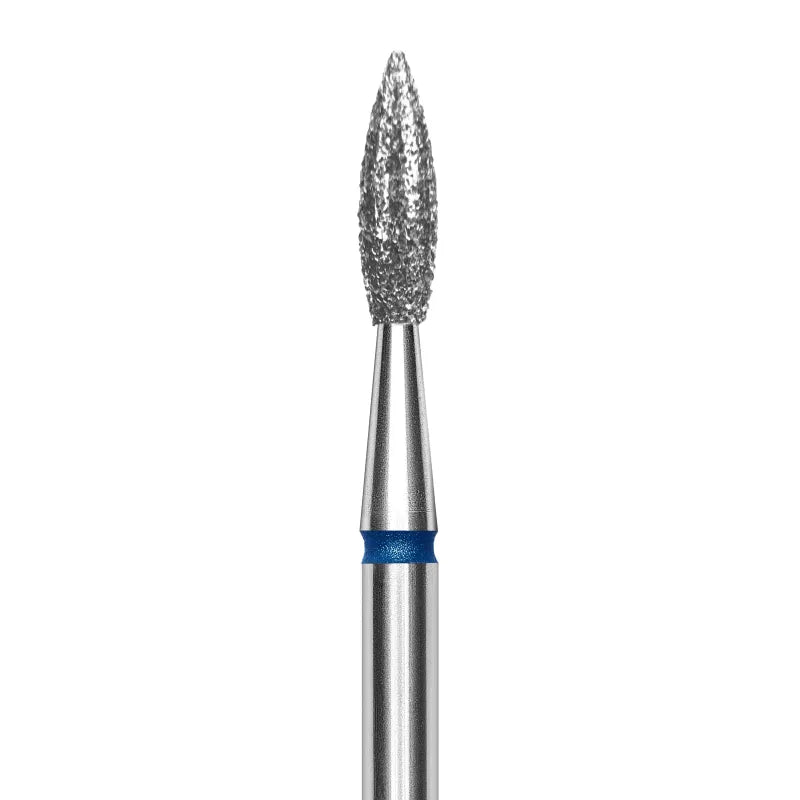 Punta Diamantata Fiamma Appuntita Blu, diametro 2.3 mm - lunghezza punta 8 mm