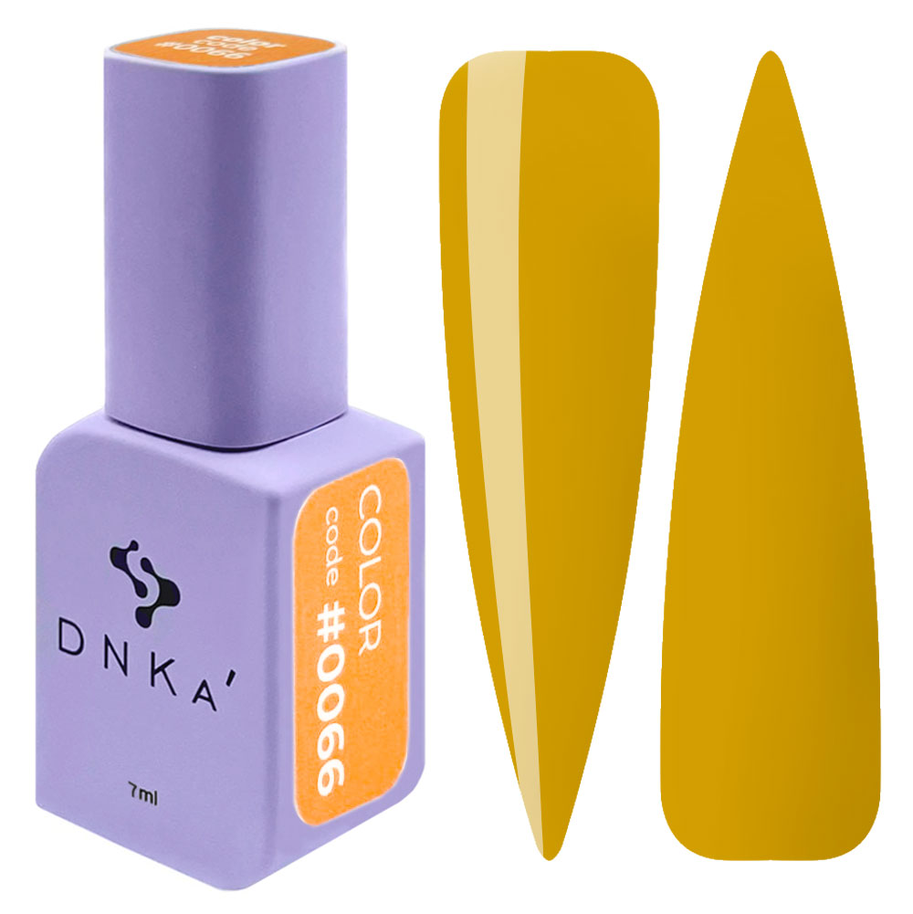 Boccetta di Gel Polish DNKà 0066 da 7 ml, giallo ocra caldo