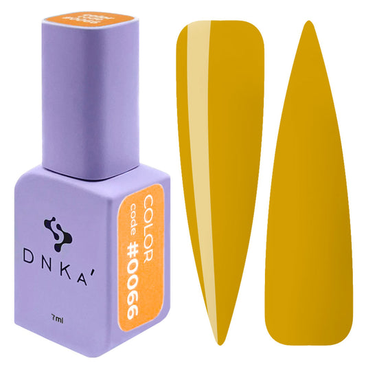 Boccetta di Gel Polish DNKà 0066 da 7 ml, giallo ocra caldo