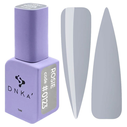 Boccetta di Gel Polish DNKà 0123 Rosie da 7 ml, grigio chiaro freddo