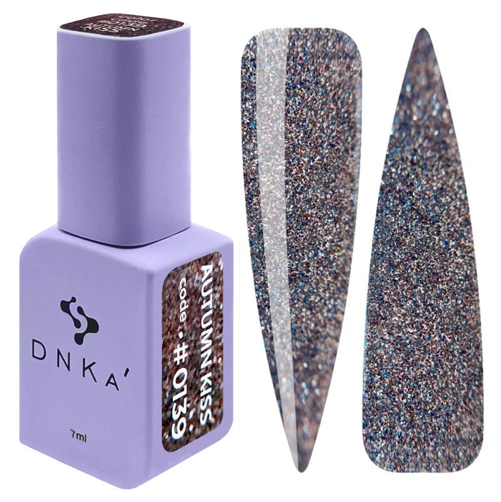 Color Gel Polish DNKà Autumn Kiss #0140 7 ml argento caldo con riflessi dorati effetto flash