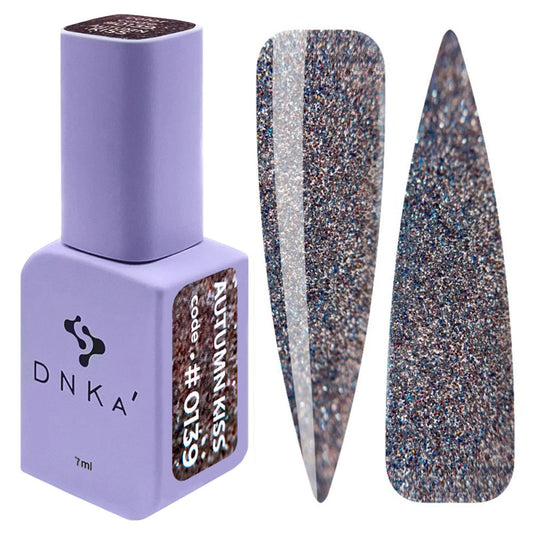 Color Gel Polish DNKà Autumn Kiss #0140 7 ml argento caldo con riflessi dorati effetto flash
