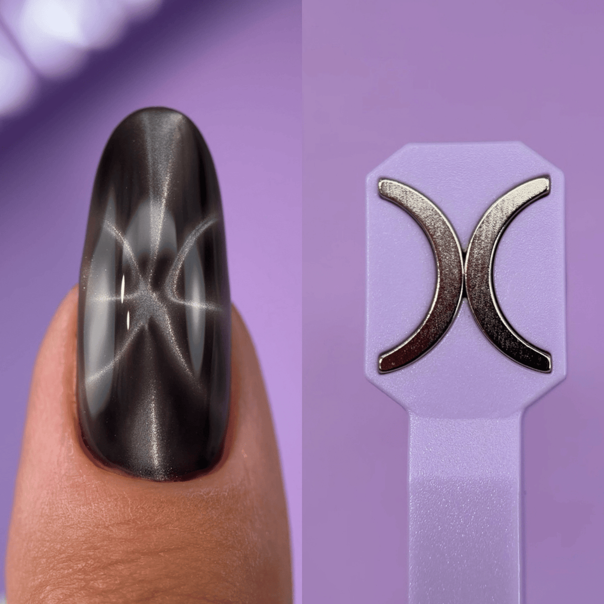 Dettaglio doppio magnete curvo DNKà Butterfly per effetto petali
