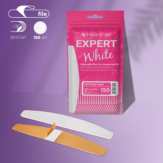 Ricambi bianchi con spugnetta per lima base mezzaluna 150 grit 3
