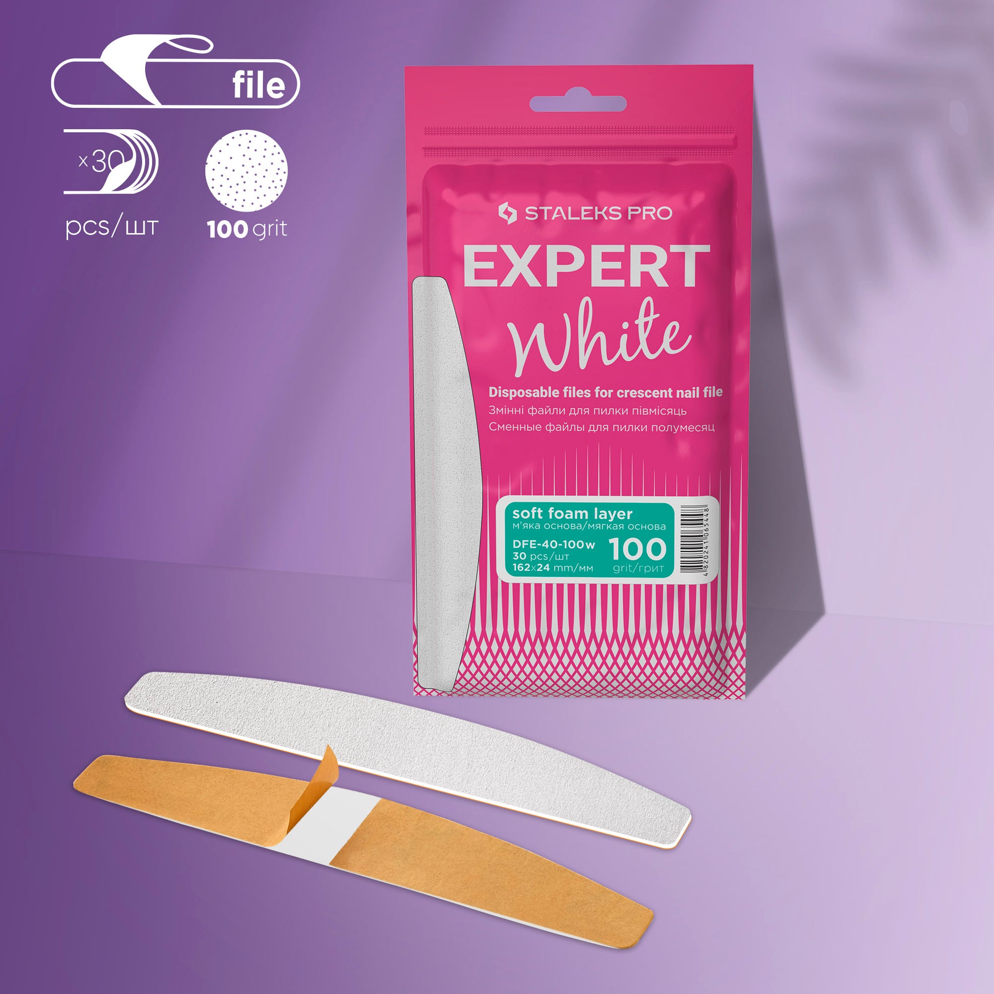 Ricambi lima mezzaluna con spugnetta 100grit