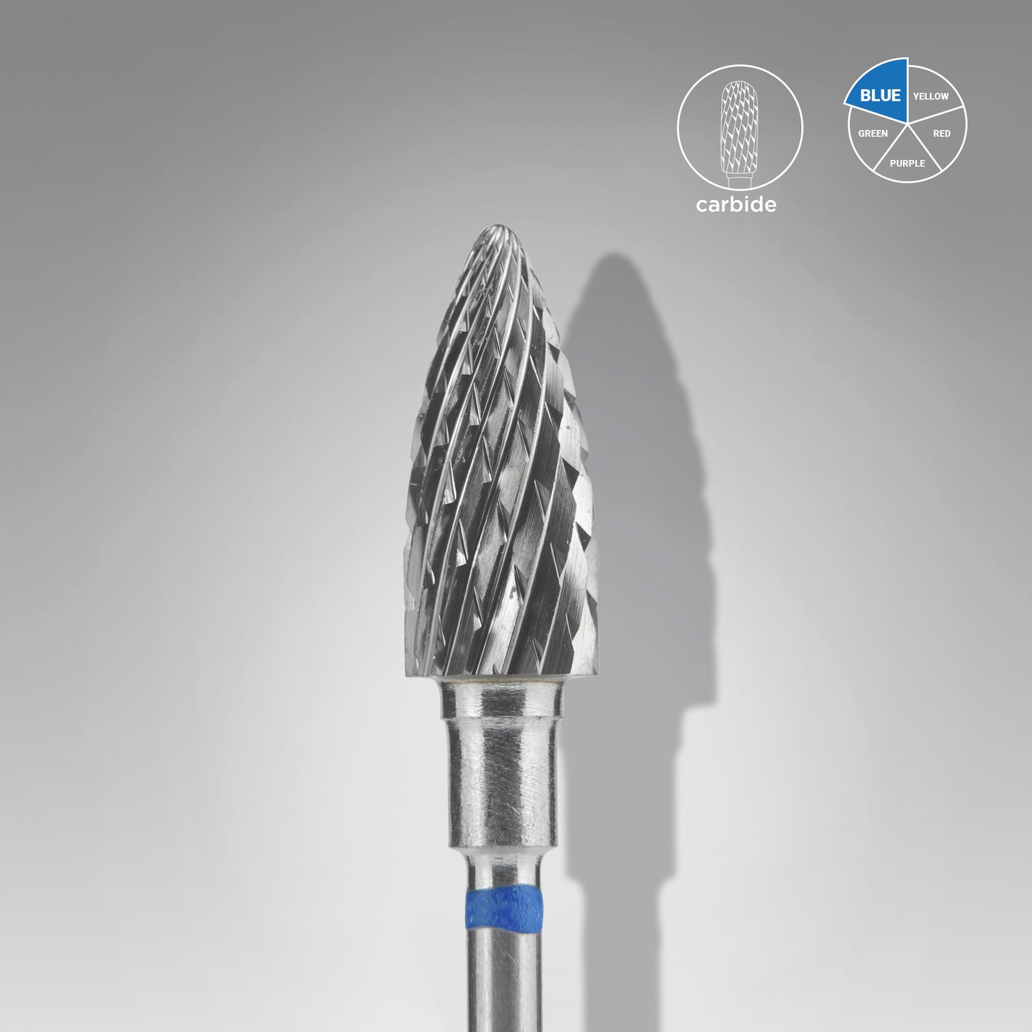Punta carbide pigna blu diametro 6mm- lunghezza 14mm