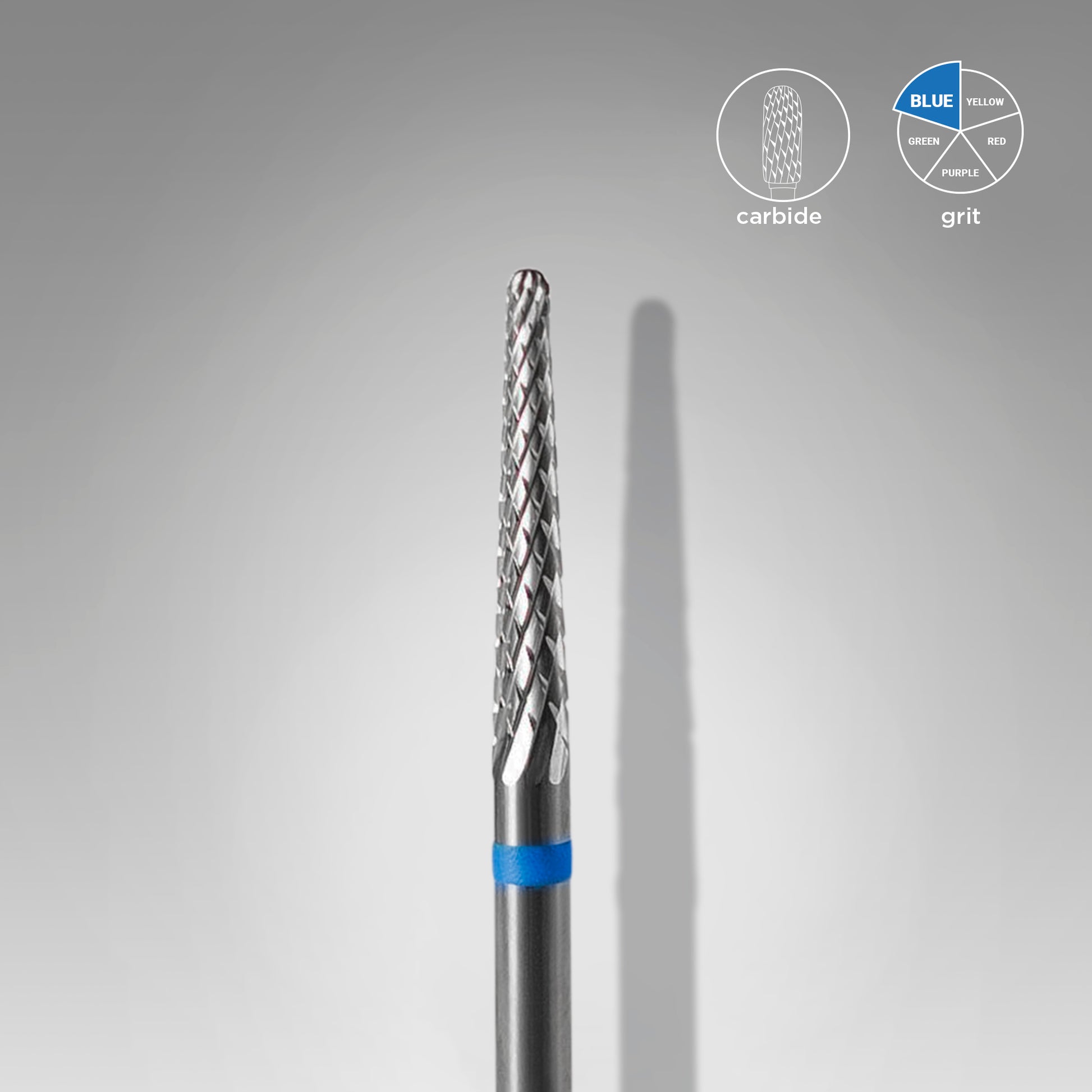 Punta Carbide Cono BLU diametro 2,3mm- lunghezza 14mm 2