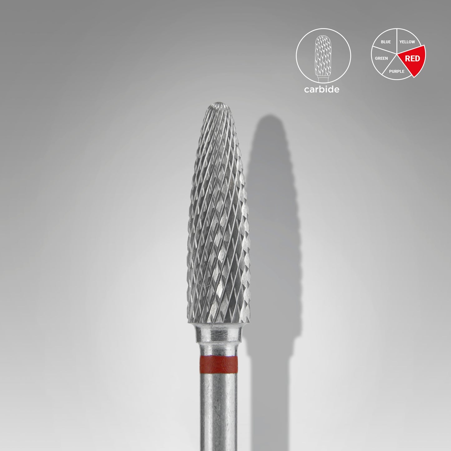 Punta Carbide Conica, Rossa diametro 4mm- lunghezza 14mm
