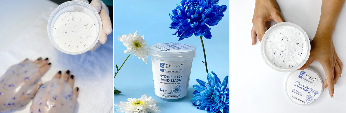 Maschera Mani Idrogel con petali di Fiordaliso Shelly 200gr