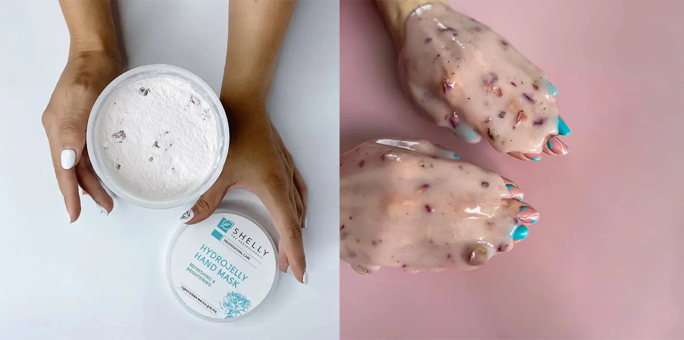 Maschera Mani Idrogel con petali di Rosa Shelly 200gr