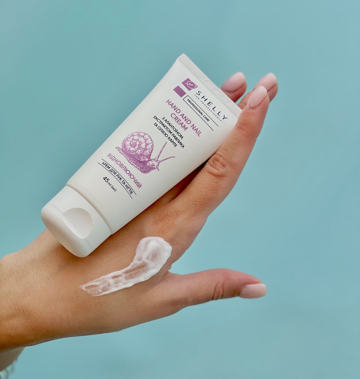 Crema mani e unghie Shelly con allantoina, estratto di lumaca e burro di karitè 45 ml 3