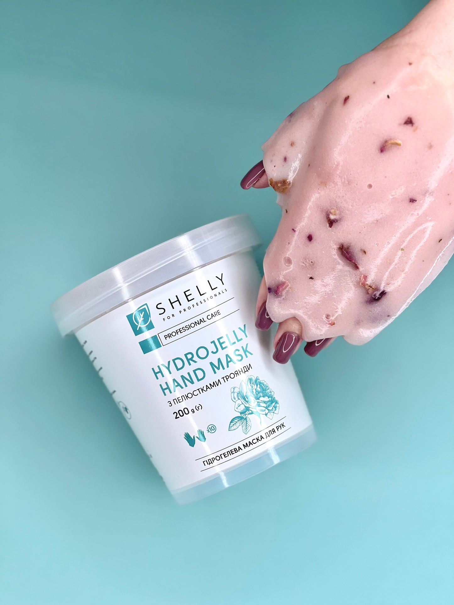 Maschera Mani Idrogel con petali di Rosa Shelly 200gr