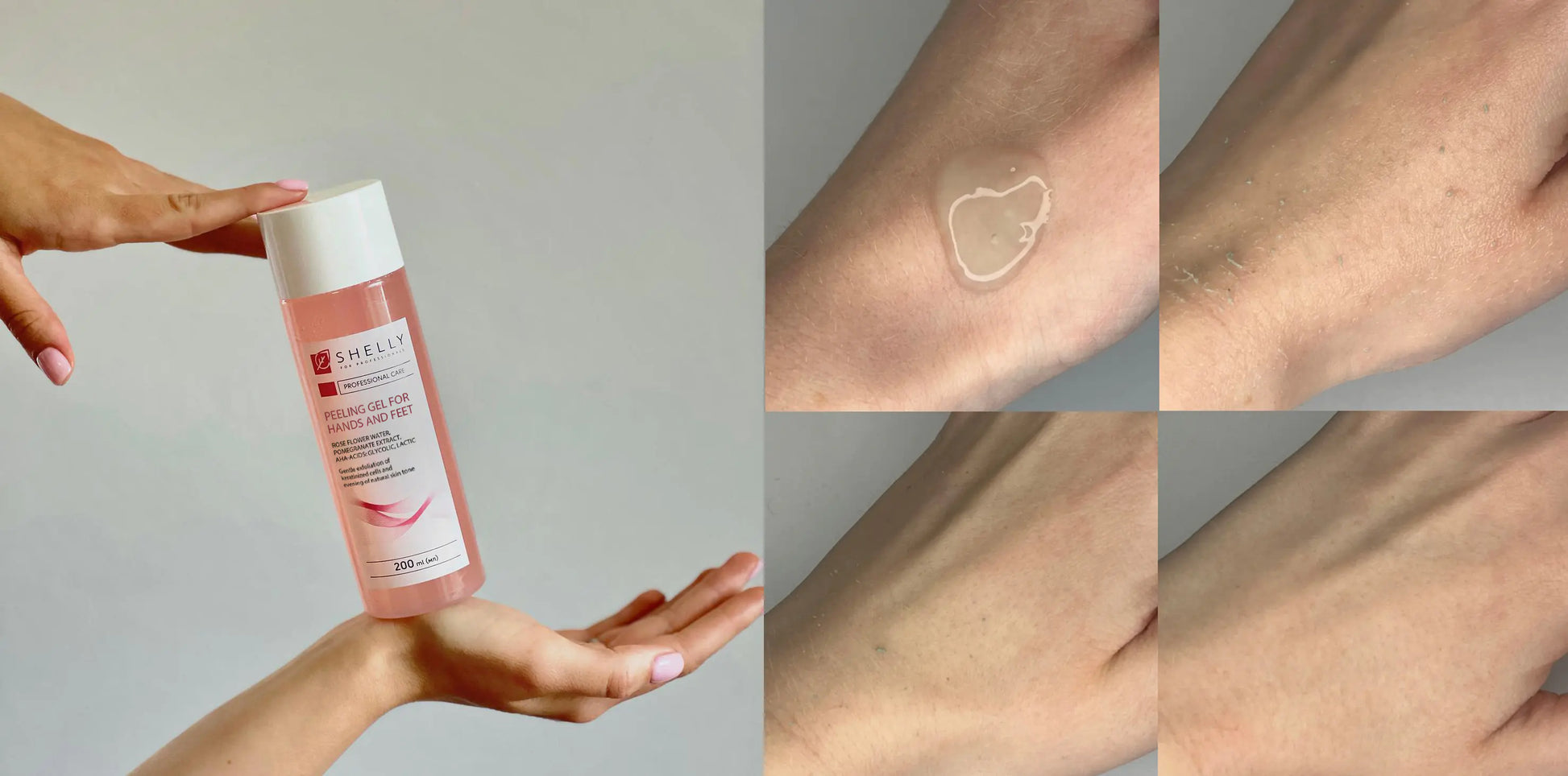 Shelly Peeling per Mani e Piedi con Idrolato di Rosa, Estratto di Melograno e Acidi AHA 200 ml 2