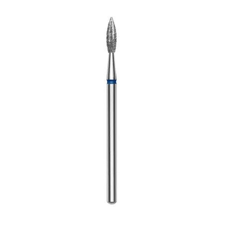 Punta Diamantata Fiamma Appuntita Blu, diametro 2.3 mm - lunghezza punta 8 mm