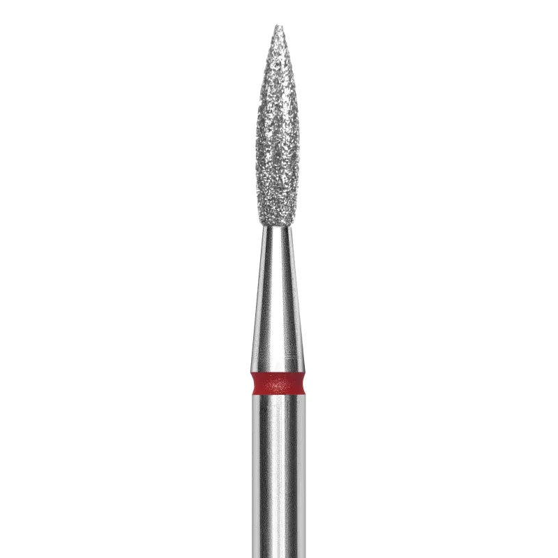 Punta diamantata Fiamma Appuntita, rossa, diametro 2.3 mm - lunghezza punta 8 mm
