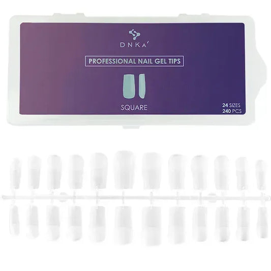 PROFESSIONAL NAIL GEL TIPS DNKà SQUARE 240pz