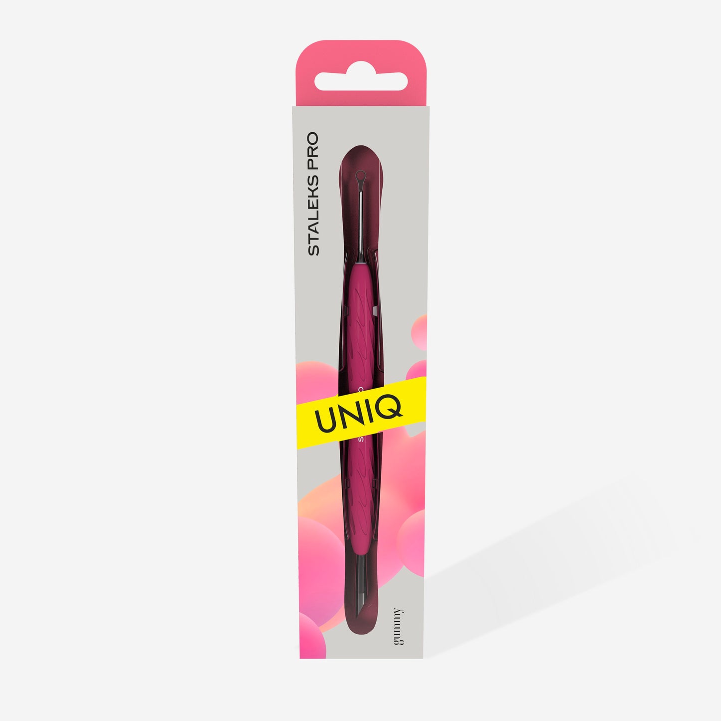 Spingi cuticole Gummy con manico in silicone UNIQ 11 TYPE 2 (spingi smussato e ad anello)