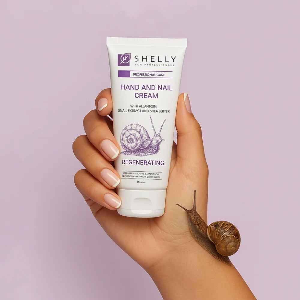 Crema mani e unghie Shelly con allantoina, estratto di lumaca e burro di karitè 45 ml
