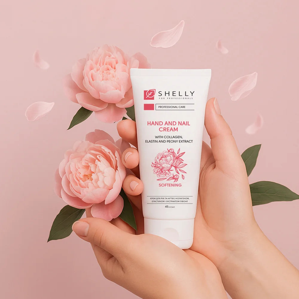 Crema Mani & Unghie con Collagene, Elastina ed Estratto di Peonia Shelly 45 ml