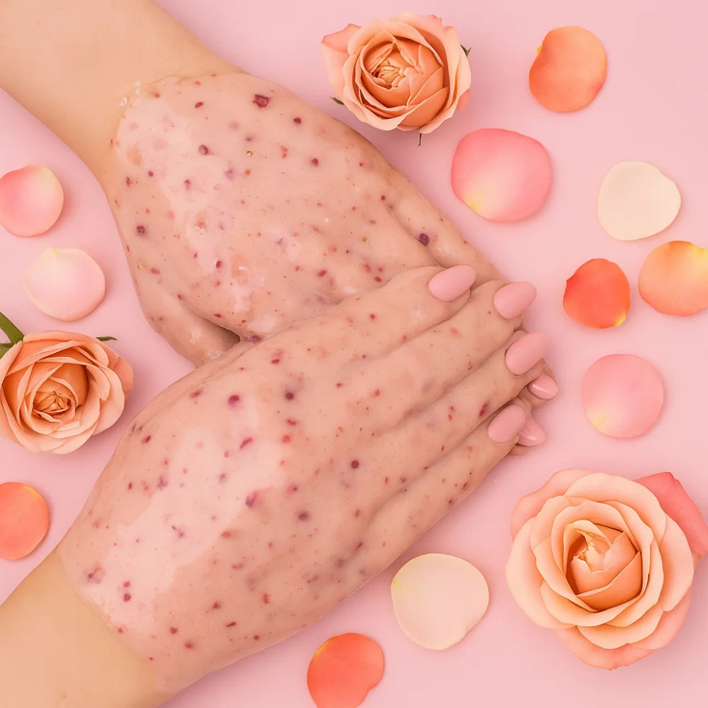 Maschera Mani Idrogel con petali di Rosa Shelly 200gr