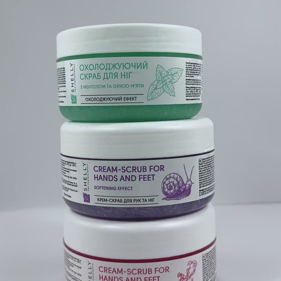 Shelly Crema Scrub Mani e Piedi con Allantoina, Estratto di Lumaca