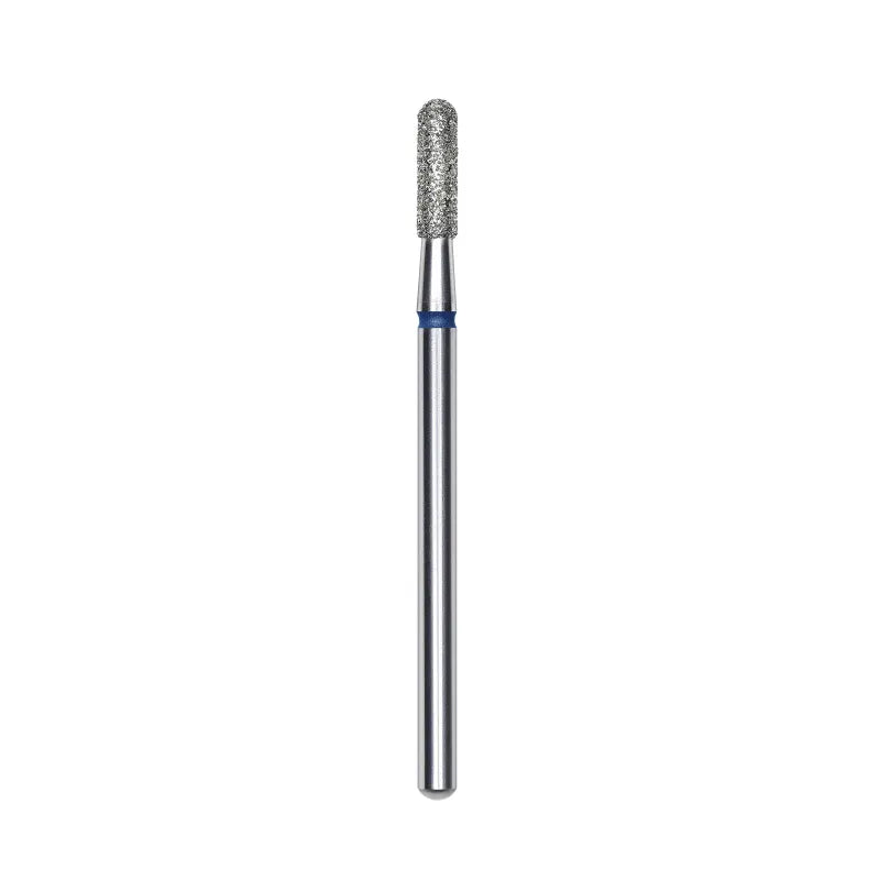 Punta Diamantata Cilindro Tondo Blu, diametro 2.3 mm - lunghezza punta 8 mm