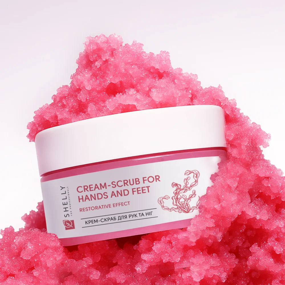 Shelly Crema Scrub Mani e Piedi con Urea, Estratto di Alghe e Olio di Argan 350 g